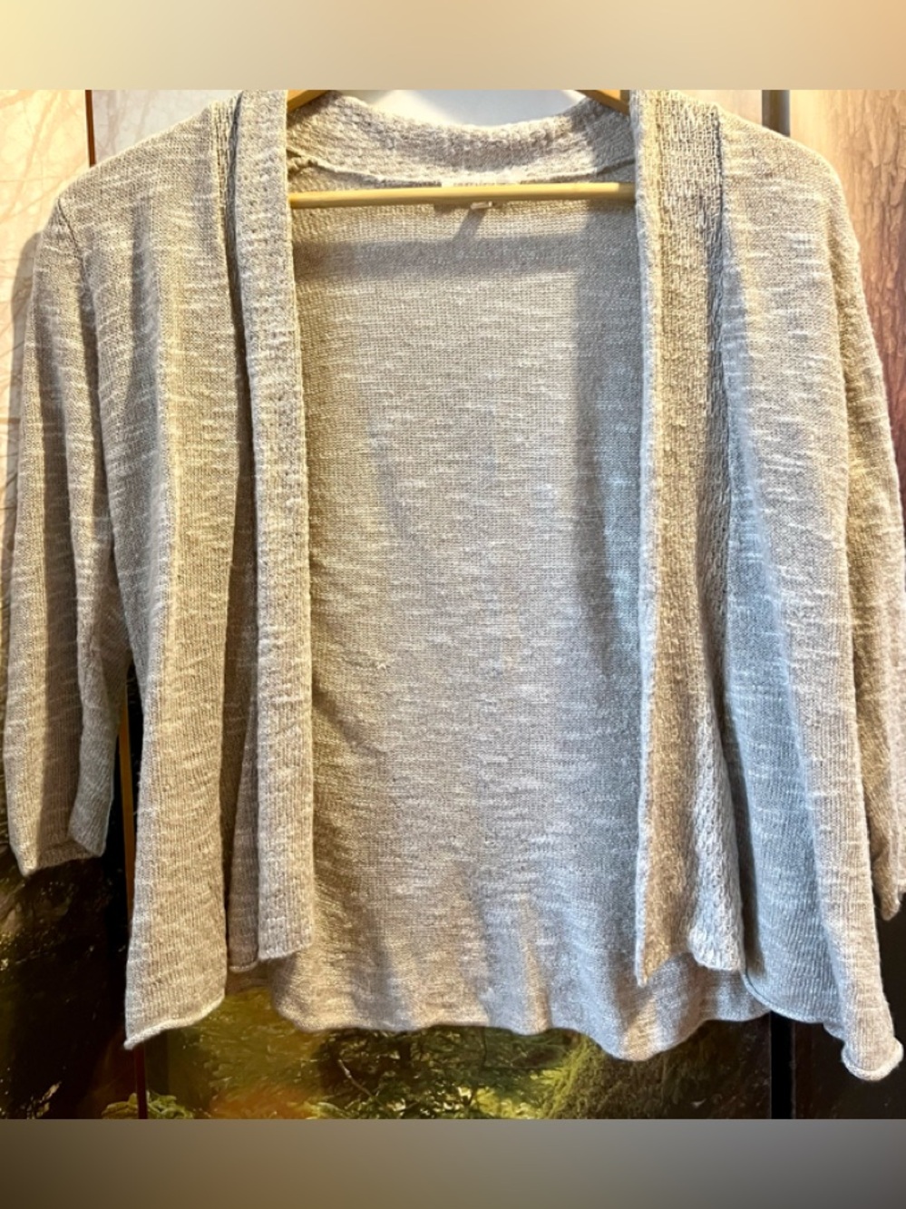 Eileen Fisher Oatmeal Open Cardigan XS